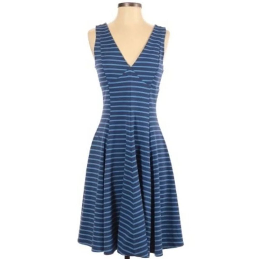 {Peter Som} Blue Striped Dress